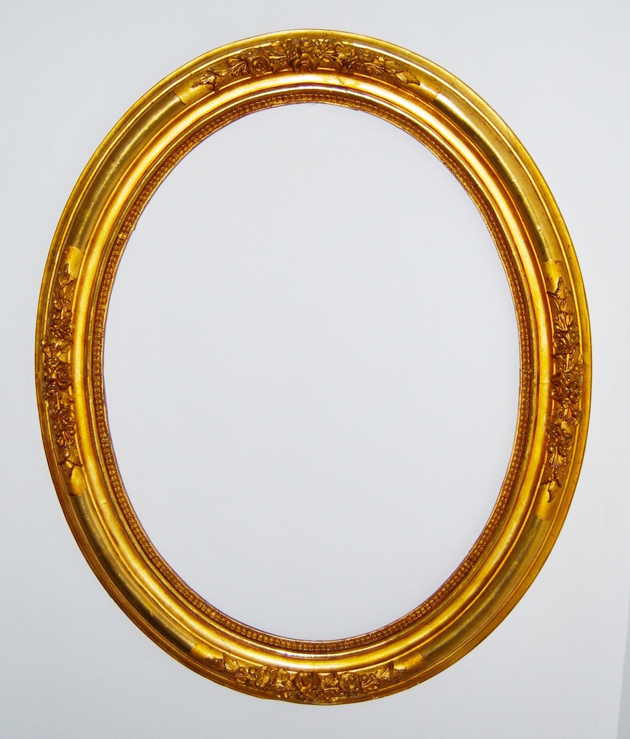 antiche cornici ovali dorate dell'800