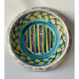 Gran lebrillo cerámica de Triana del Siglo XIX.